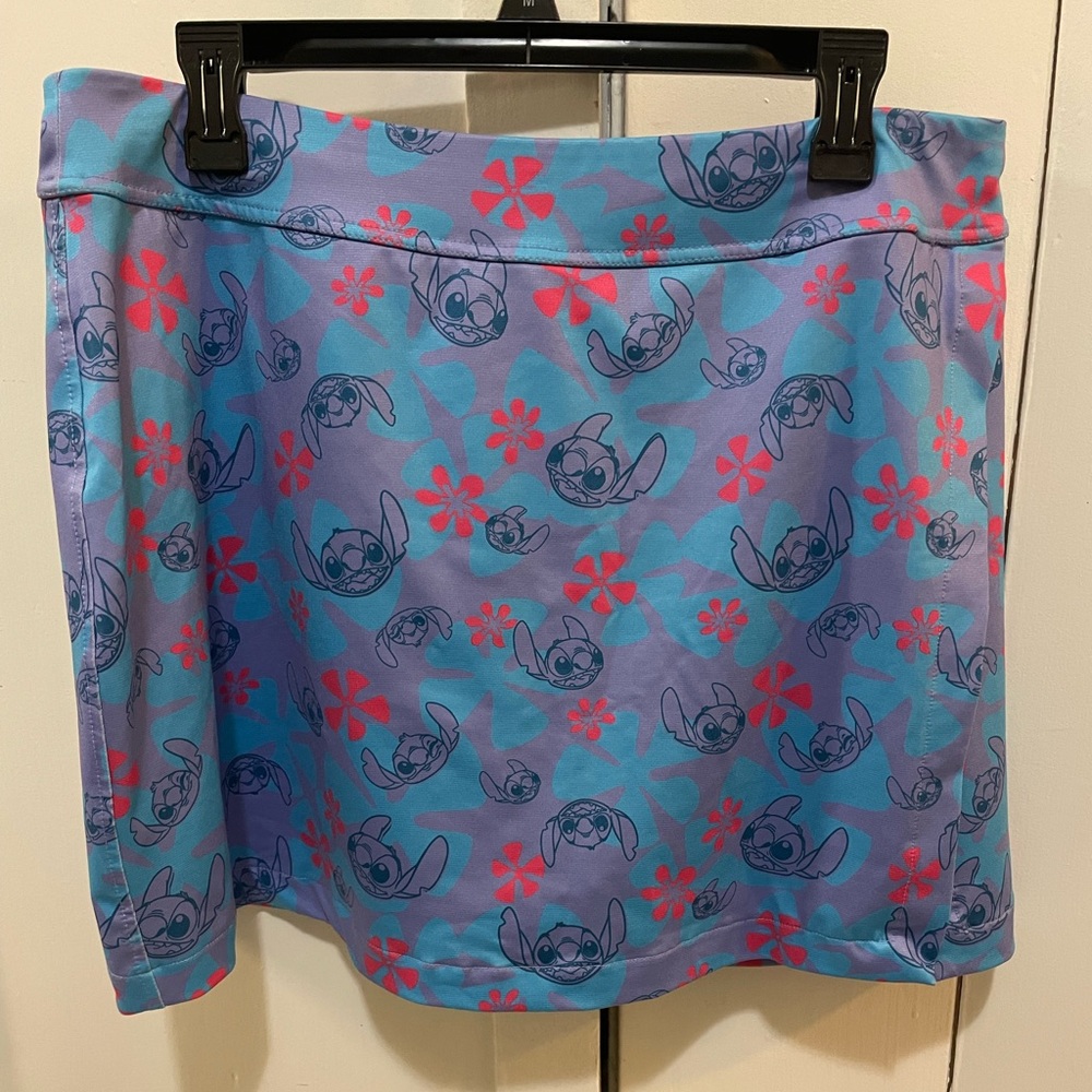 Disney Parks Blue and Pink Stitch Mini activewear Skirt Skort size xl